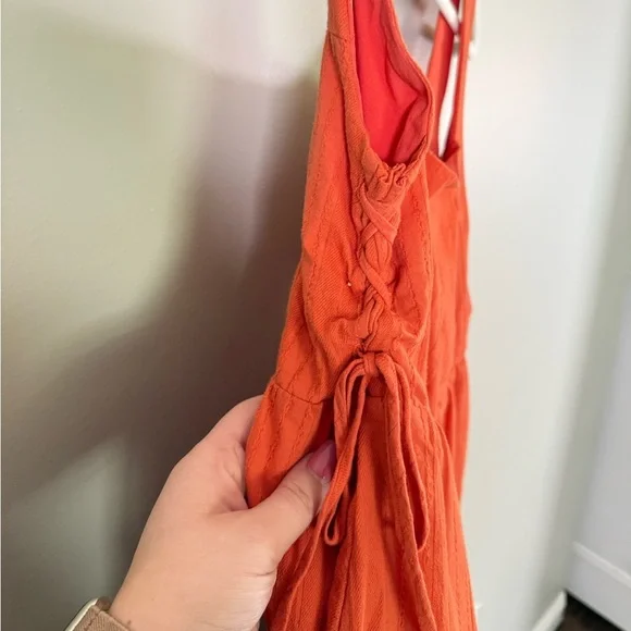 Lost + Wander • NWT Orange Miss Marmalade Tiered Mini Dress Sz XS Smocked - Picture 10 of 16